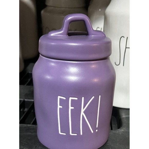 Rae Dunn Other - Rae Dunn LL EEK CANISTER Purple Halloween HTF